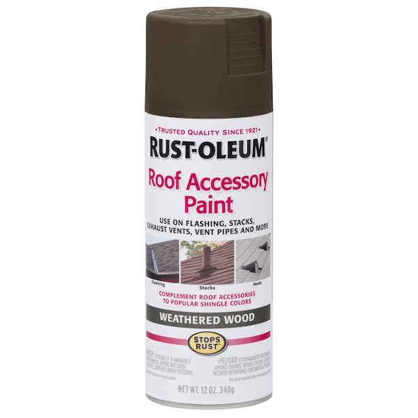 Rust-Oleum Spray Paint, Weathered Wood, Flat, 12 oz 285217 - main